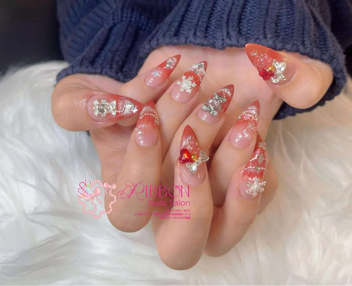 ネイル チークネイル フットネイル フレンチネイル グラデーション 韓国ネイル YUKI NAILのネイルデザイン