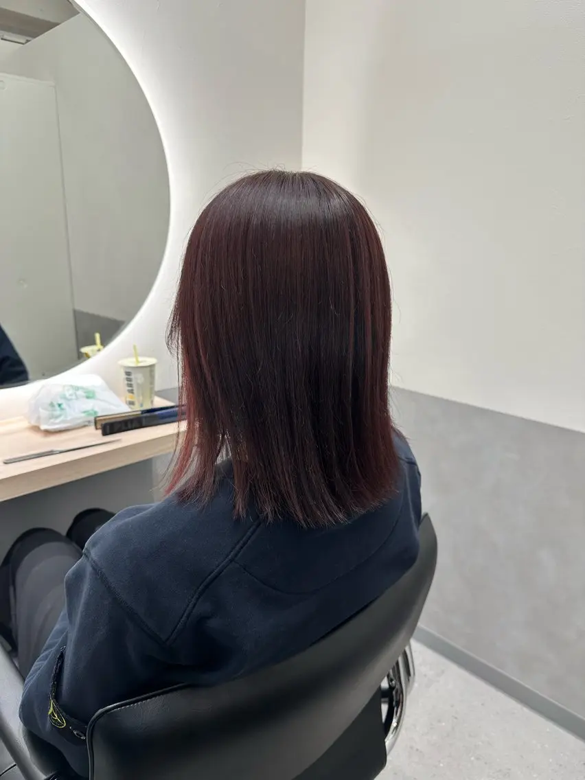 ミディアム カラー ヘアアレンジ ヘアカラー トリートメント ダブルカラー｜ なおき｜池袋美容師のヘアスタイル