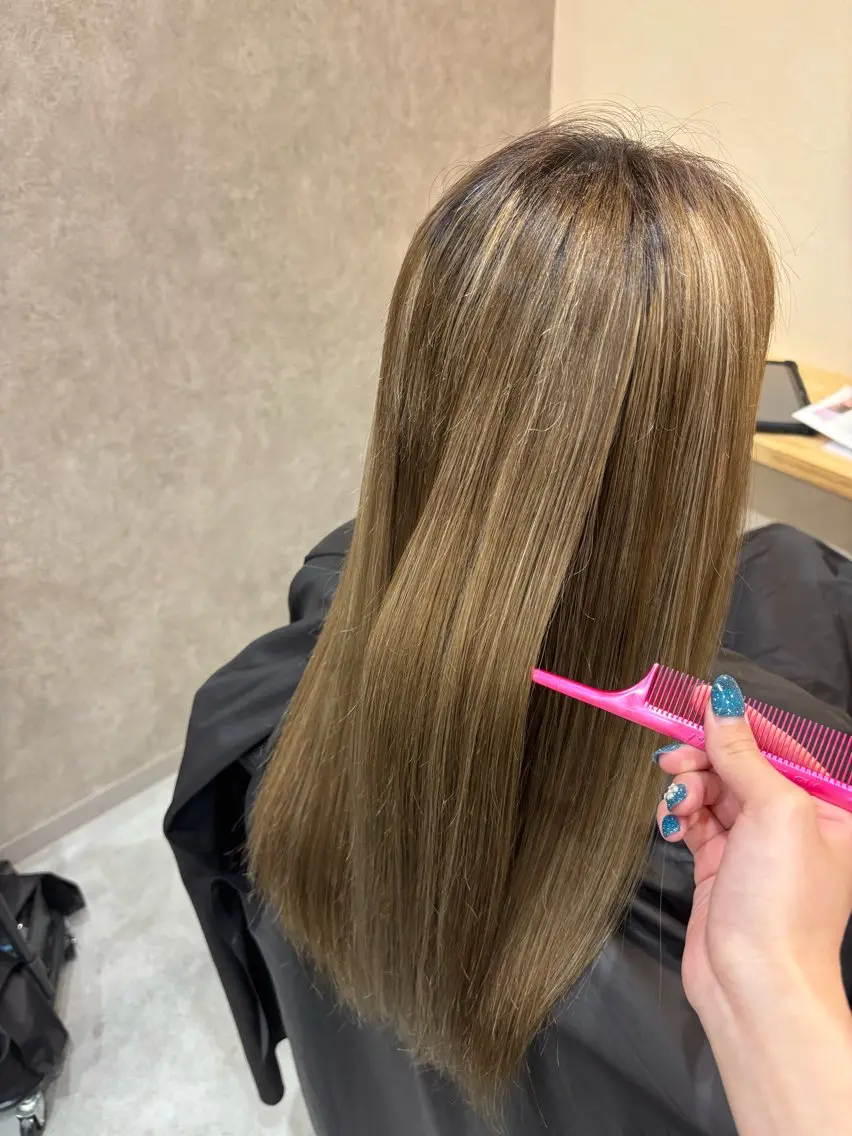ロング トリートメント 髪質改善/ ワンカラー🌺❕のヘアスタイル