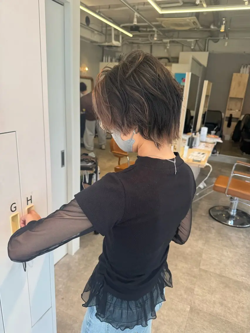 ショート ショートヘア ウルフカット カット ヘアカラー オスズ 🎀´-のヘアスタイル