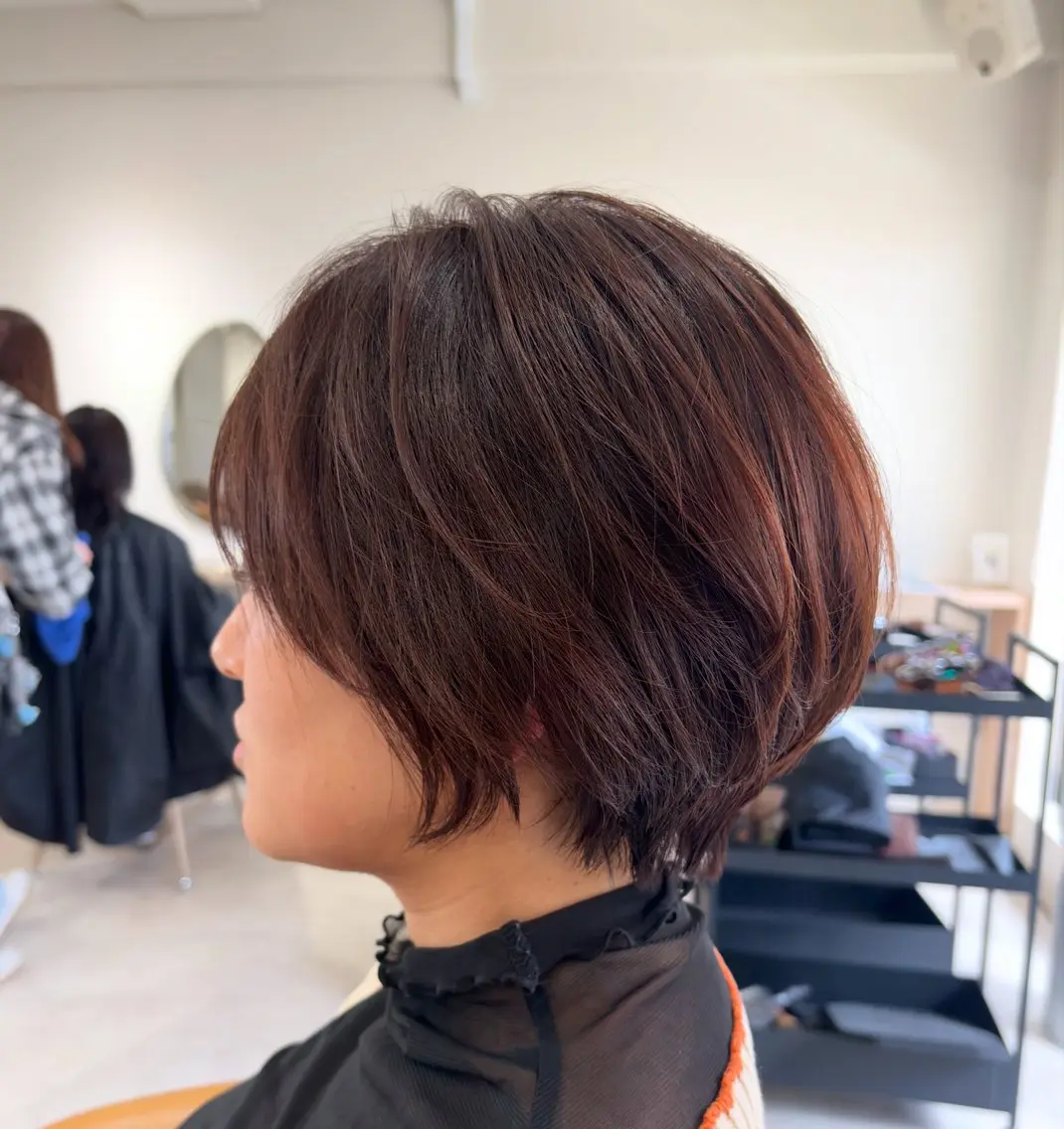 ショート ショートボブ 丸みショート ボブ ショートヘア カット ヘアカラー トリートメント 似合わせショート/ ヘアケア/根本直樹のヘアスタイル
