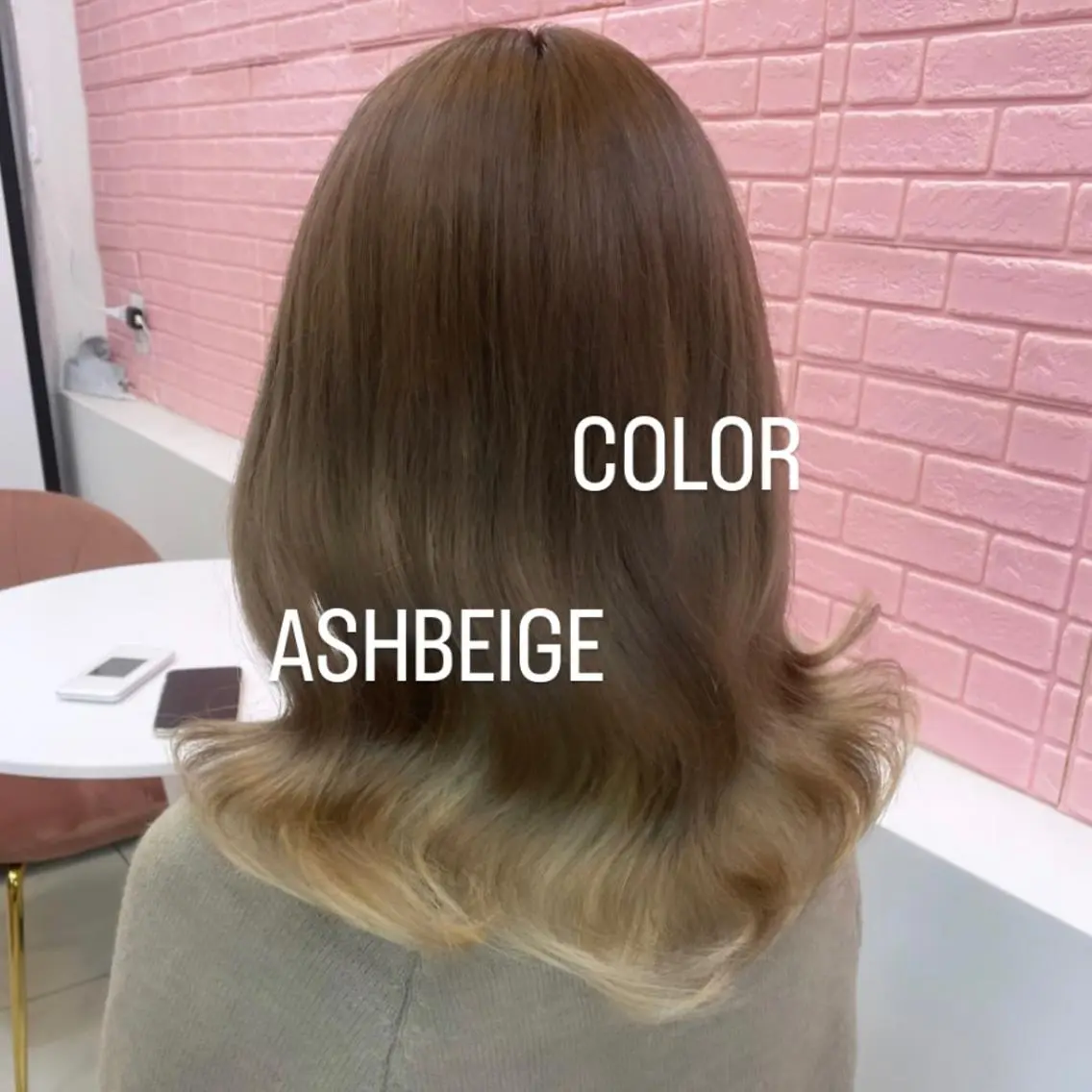 セミロング カラー ヘアカラー トリートメント エクステ🩵ブリーチ 韓国ヘア🩵KAEのヘアスタイル
