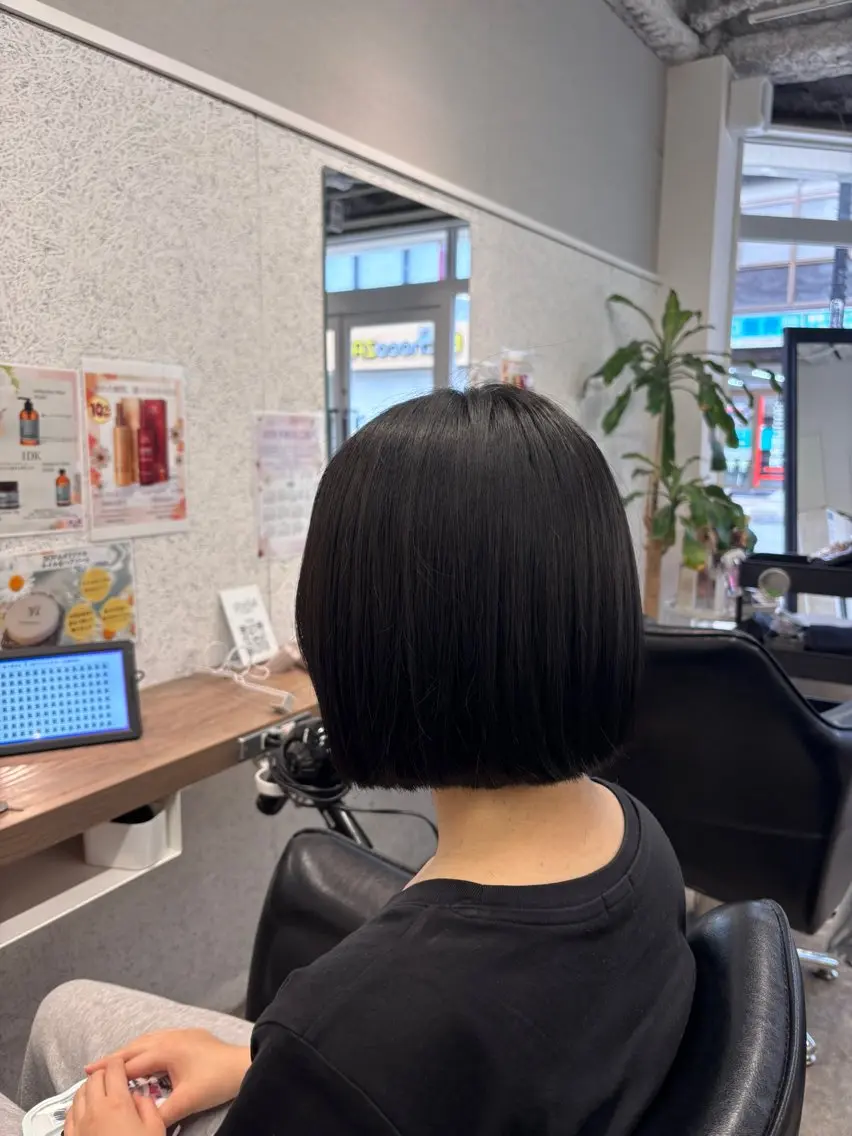 ミディアム 髪質改善 カット トリートメント ボブ/透明感カラー/ 髪質改善/🌙/ルナのヘアスタイル