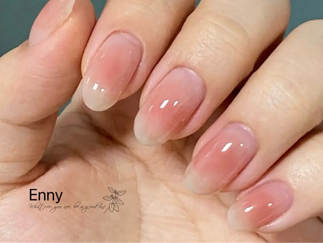 ネイル チークネイル 長さ出し フットネイル フレンチネイル ジェルネイル Enny nail salonのネイルデザイン