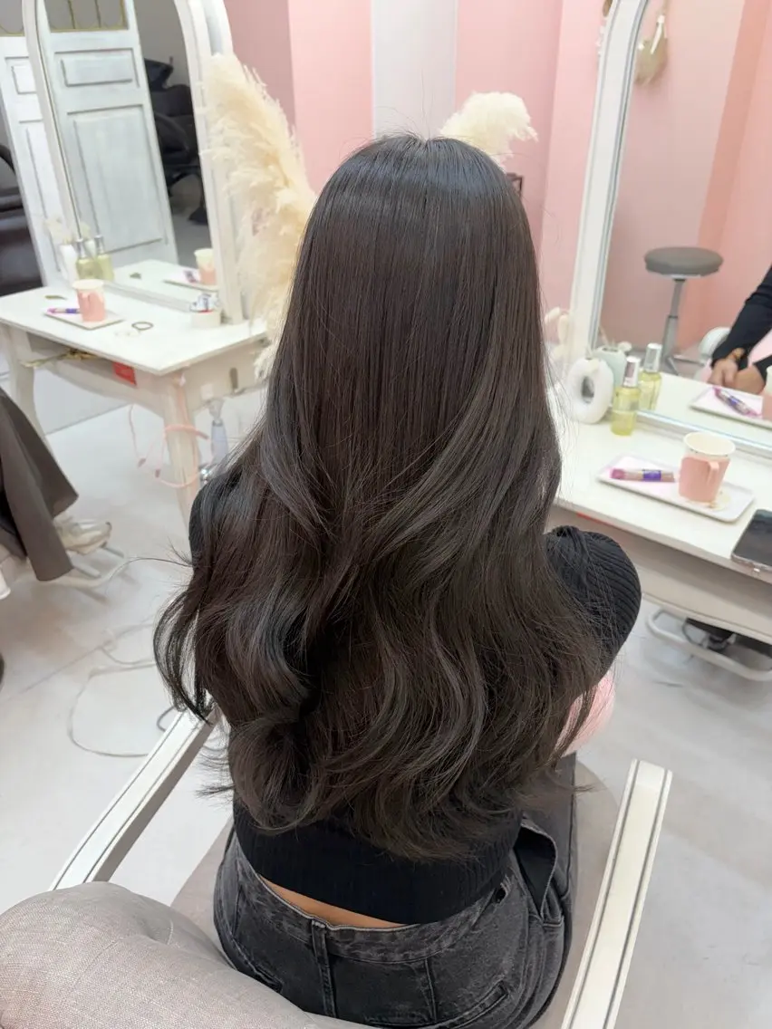 ロング カラー ヘアアレンジ カット ヘアカラー トリートメント 韓国風/艶カラー/ 新宿/山本史奈🎀のヘアスタイル