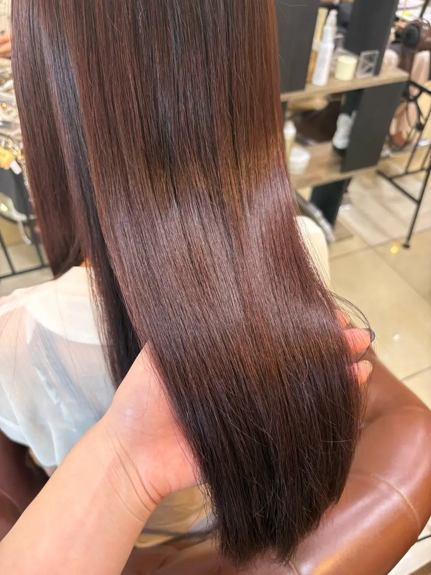 ミディアム カラー 透明感カラー ヘアカラー トリートメント eMuエミュ‪ ¨̮⃝ayakaのヘアスタイル