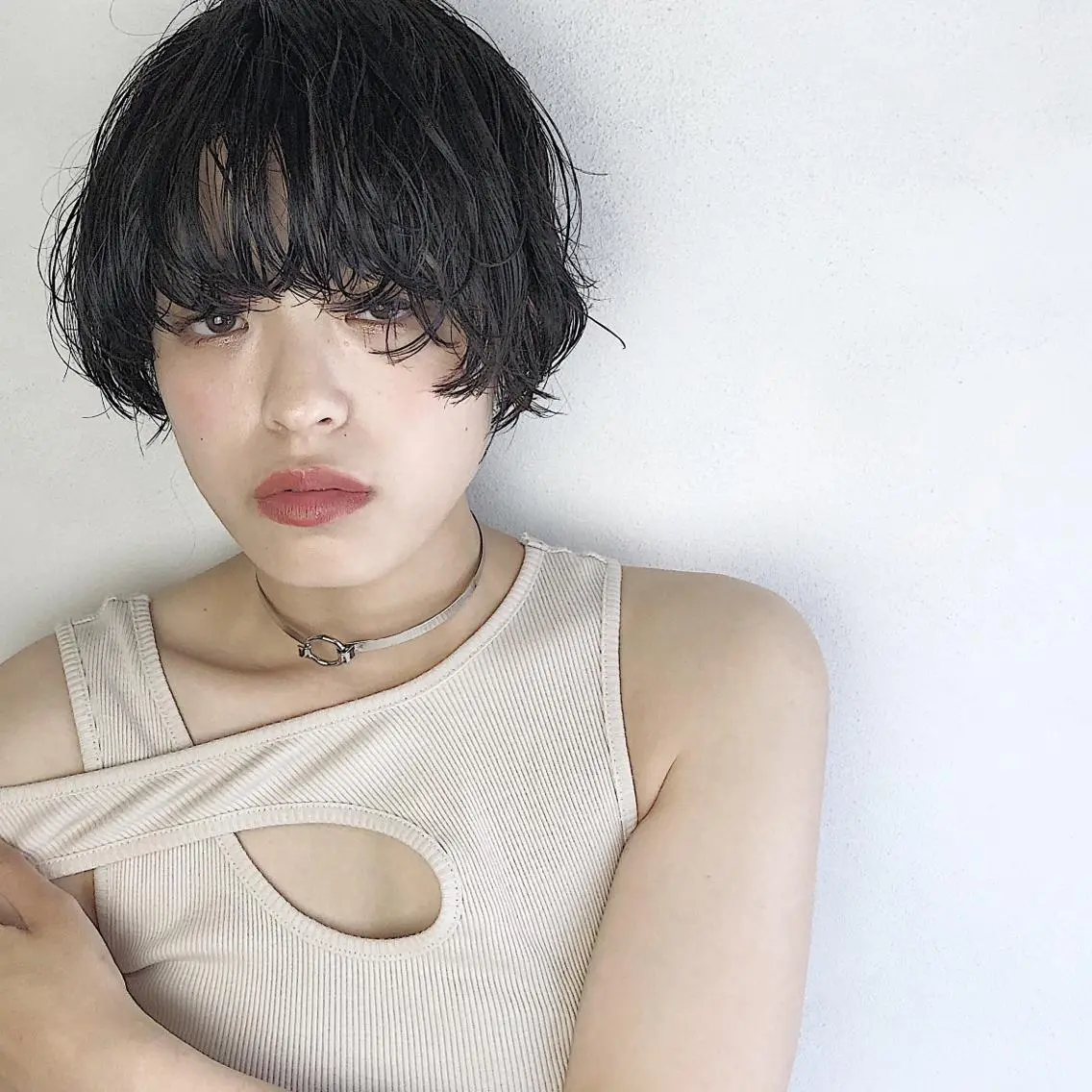 ショート カラー カラーモデル募集中 美容室ハピスのヘアスタイル