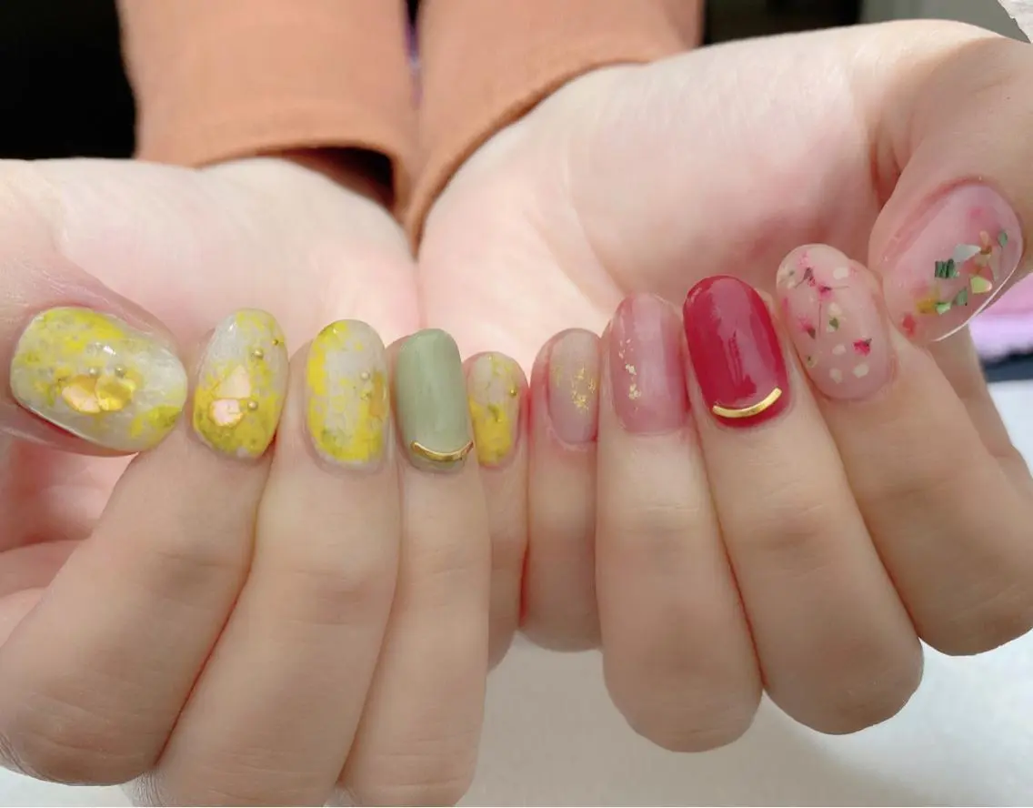 ネイル 春ネイル ハンドネイル ハンドケア u sのネイルデザイン