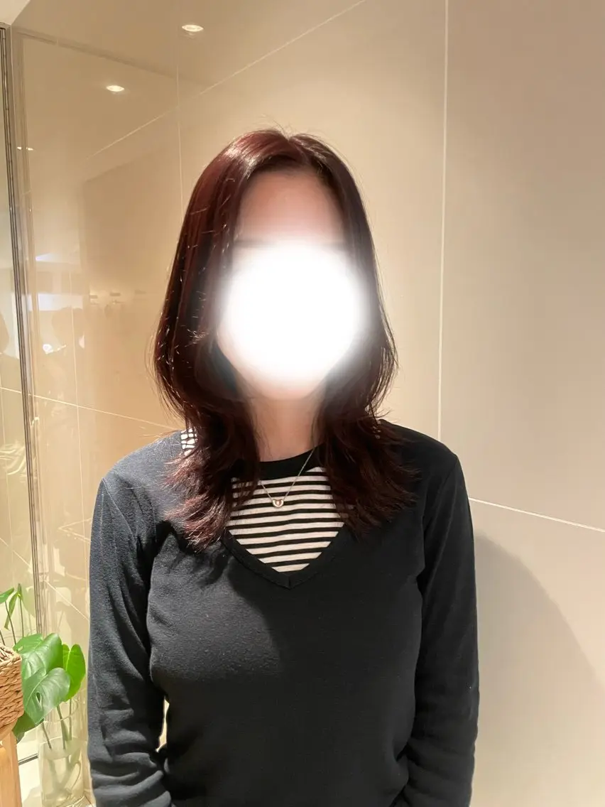 セミロング カラー レイヤーカット カット ヘアカラー トリートメント レイヤー/縮毛矯正 🪄chihiroのヘアスタイル