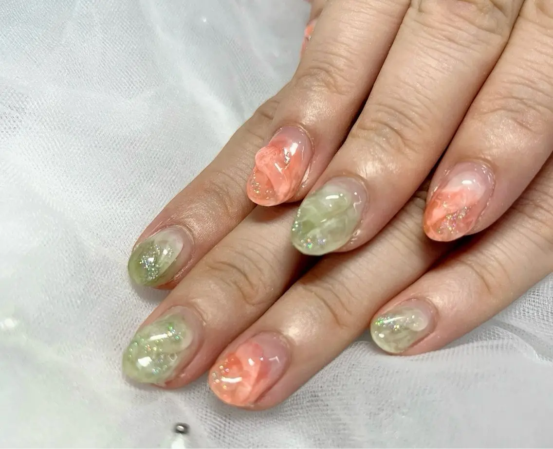 ネイル ぷっくりネイル ハンドネイル Nail ecxia ／Reikaのネイルデザイン
