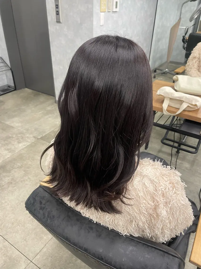 ミディアム ピンクブラウン Lutia 新宿 髪質改善/アカリ🎀のヘアスタイル