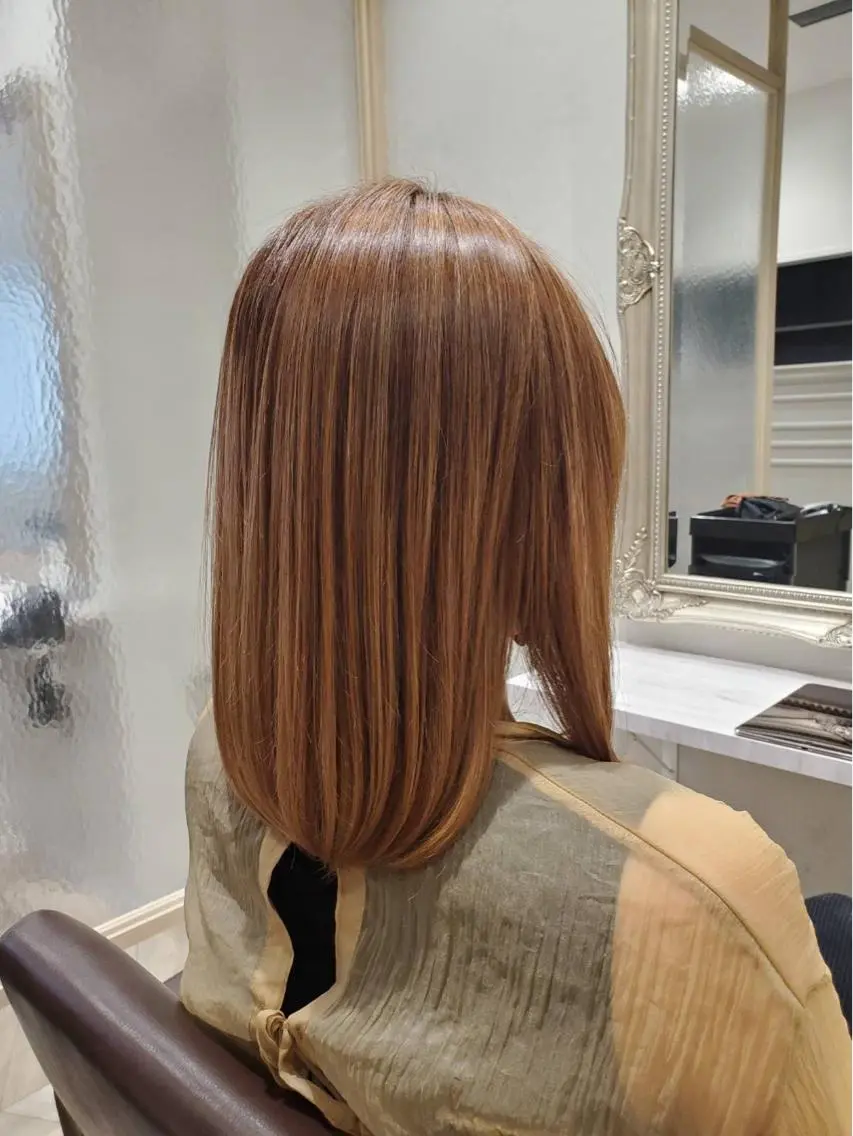 【ブリーチしててもできる縮毛矯正】✨カット+酸性ストレート+5STEPトリートメント 🌷サラツヤになれるクーポン🌷の写真
