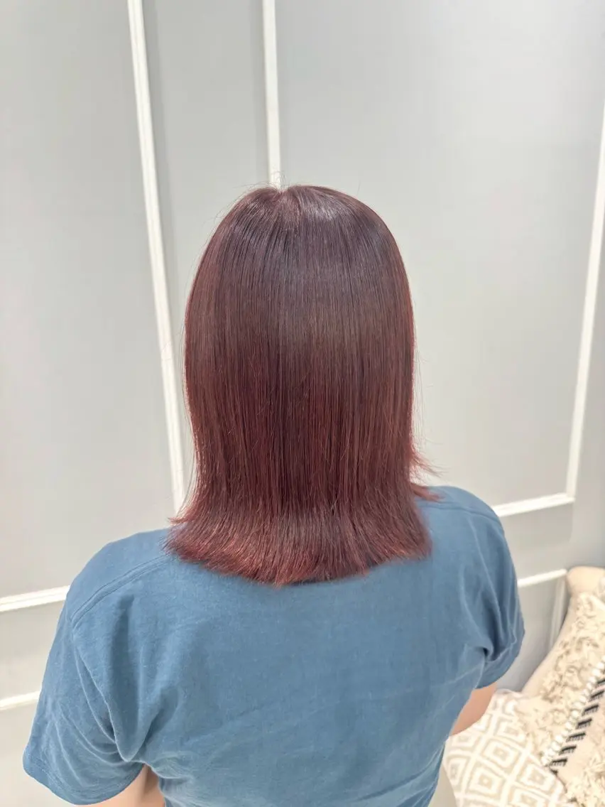 ミディアム ヘアカラー 💜 市川 桃子 💜のヘアスタイル