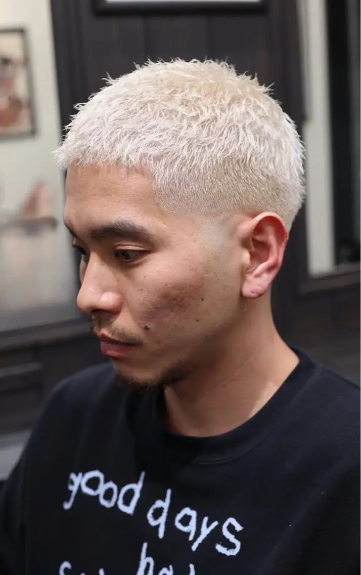 ショート カラー パーマ メンズ カット ヘアカラー パーマ 💈メンズ/パーマ 💈中目黒/谷のヘアスタイル