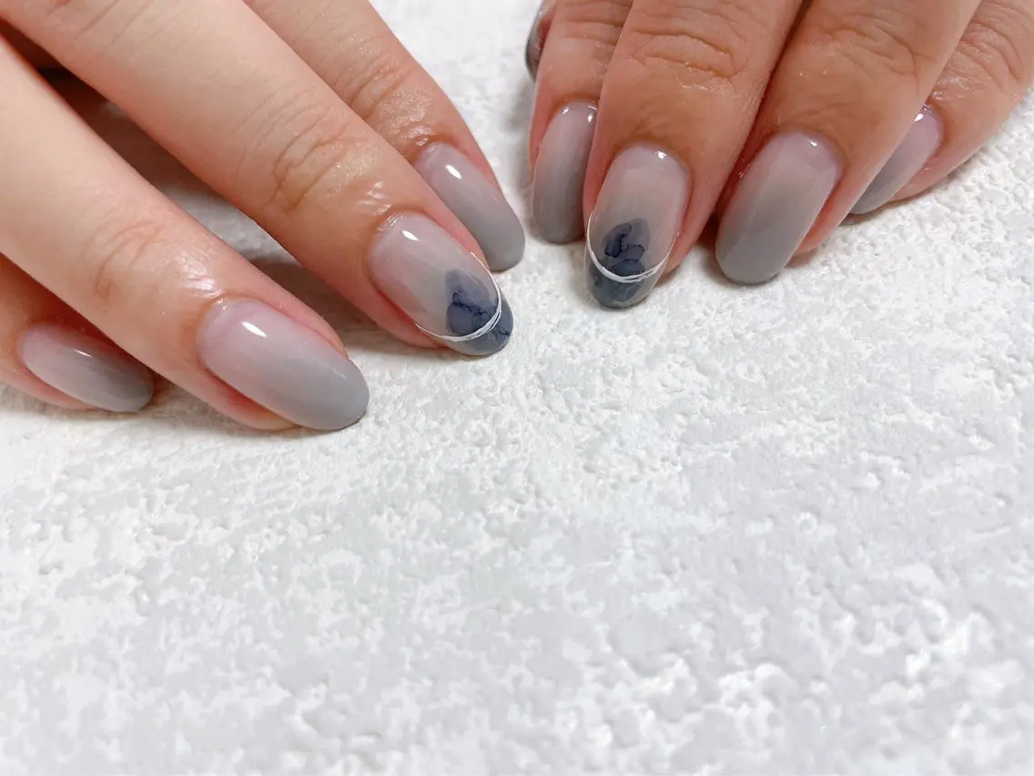 ネイル ジェルネイル 韓国ネイル メンズネイル ニュアンスネイル パラジェル kiki nail たまプラーザのネイルデザイン