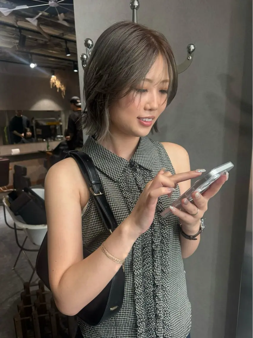ミディアム カラー パーマ ヘアアレンジ メンズ カット ヘアカラー 心斎橋美容室 Junのヘアスタイル