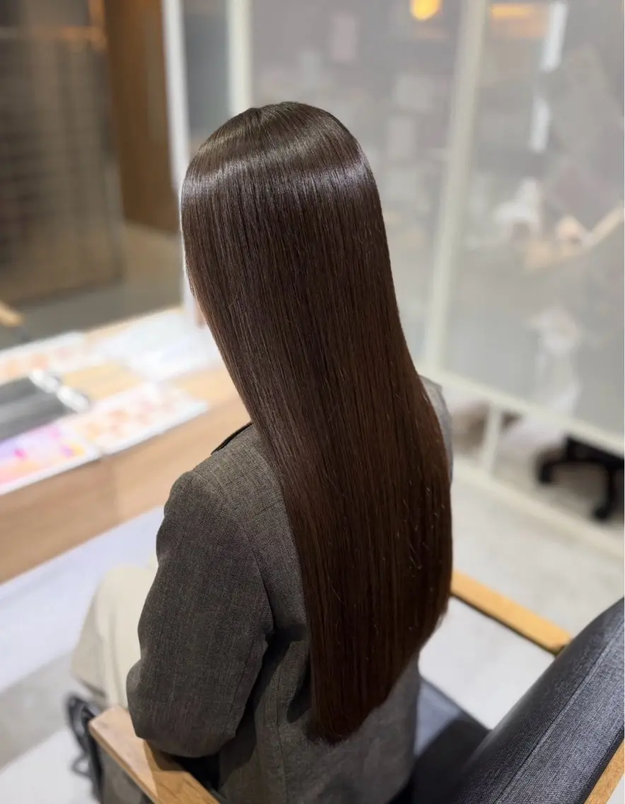 ロング カット 縮毛矯正 トリートメント バイエイト名古屋 星野ヒロトのヘアスタイル
