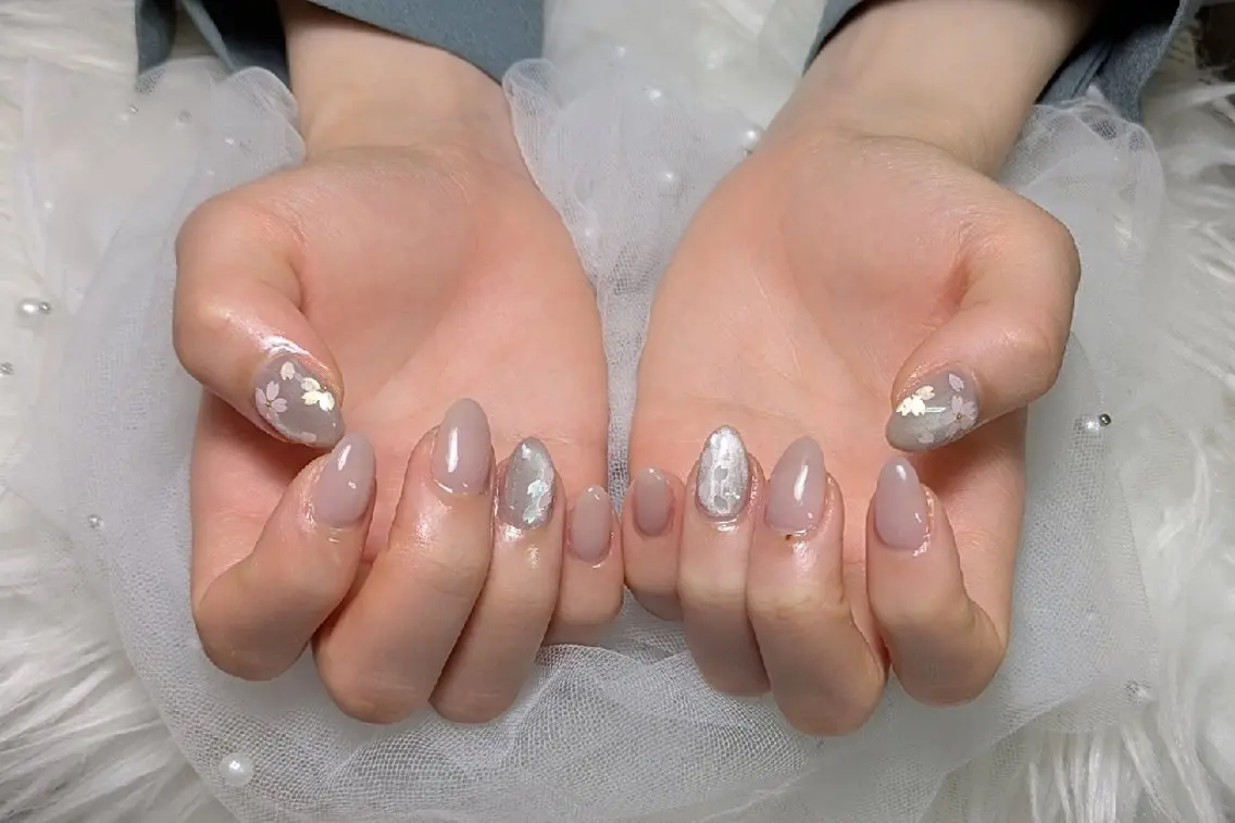 ネイル 桜ネイル m&pPrivate nailsalonのネイルデザイン