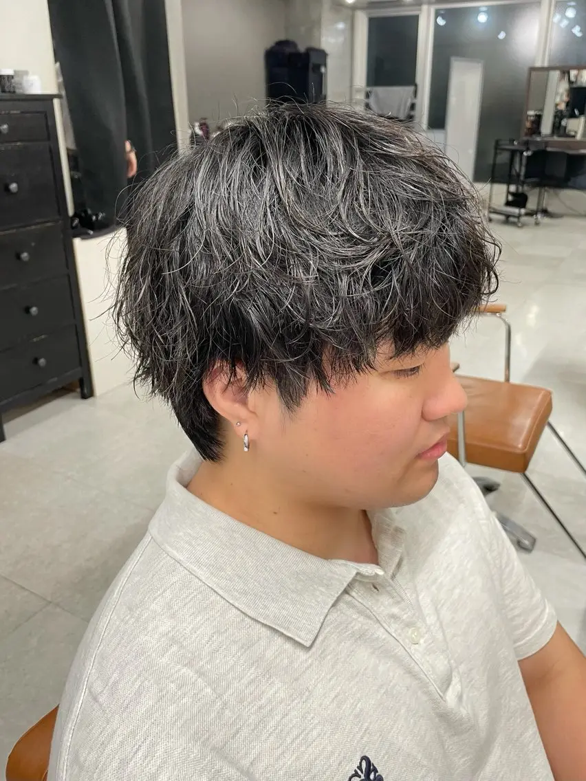 パーマ メンズ カット パーマ トリートメント ヘアセット メンズモテパーマ💙 fuwaのヘアスタイル