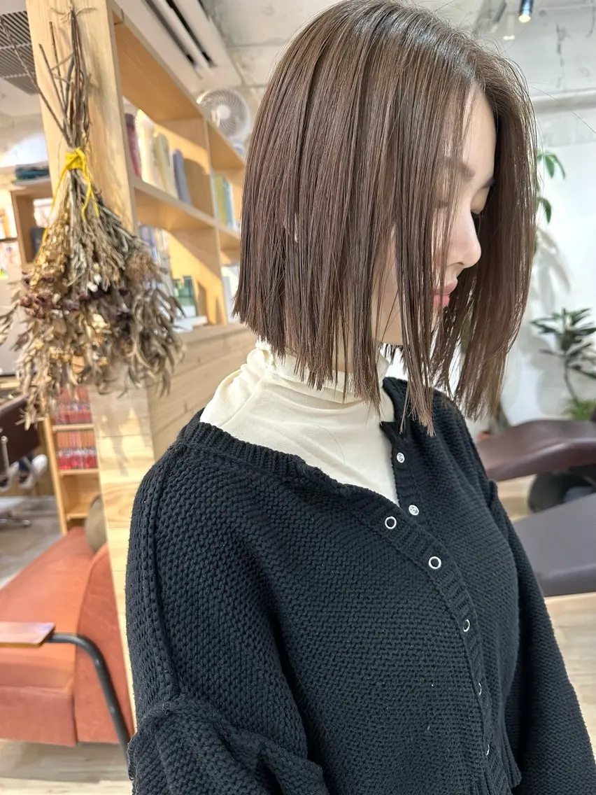 ショート カラー ボブ カット ヘアカラー トリートメント ヘッドスパ 木下大地 HAIR Oneのヘアスタイル