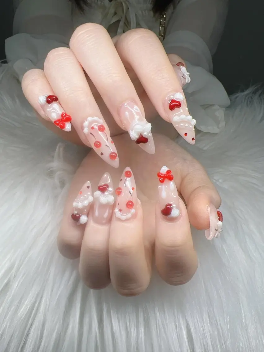 ネイル 長さ出し グラデーション 卒業式 キラキラネイル マグネットネイル ハンドネイル Lee Nailsのネイルデザイン