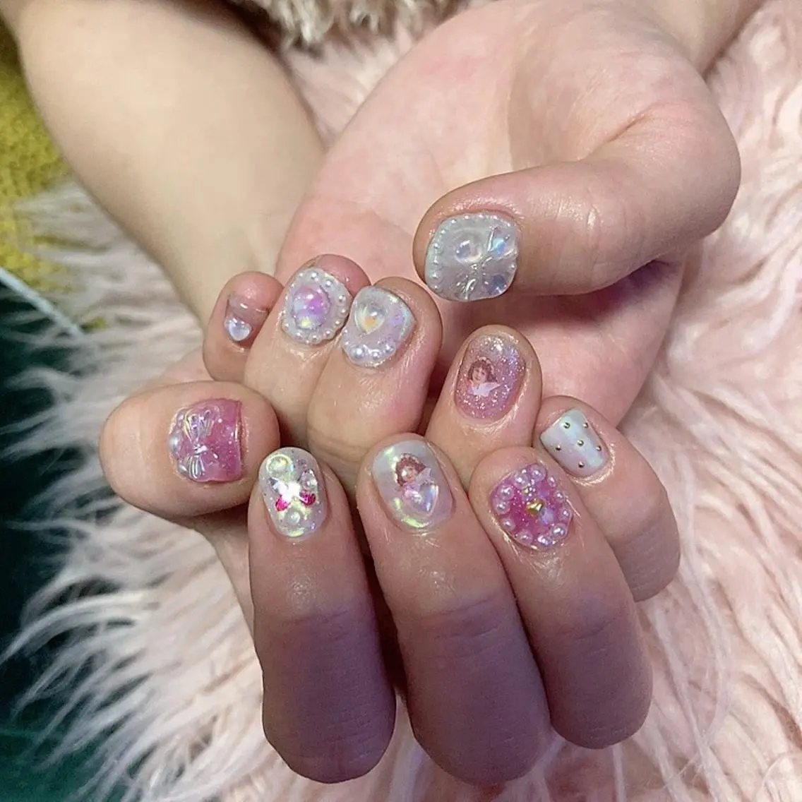 ネイル オーロラネイル キラキラネイル Candy timeのネイルデザイン