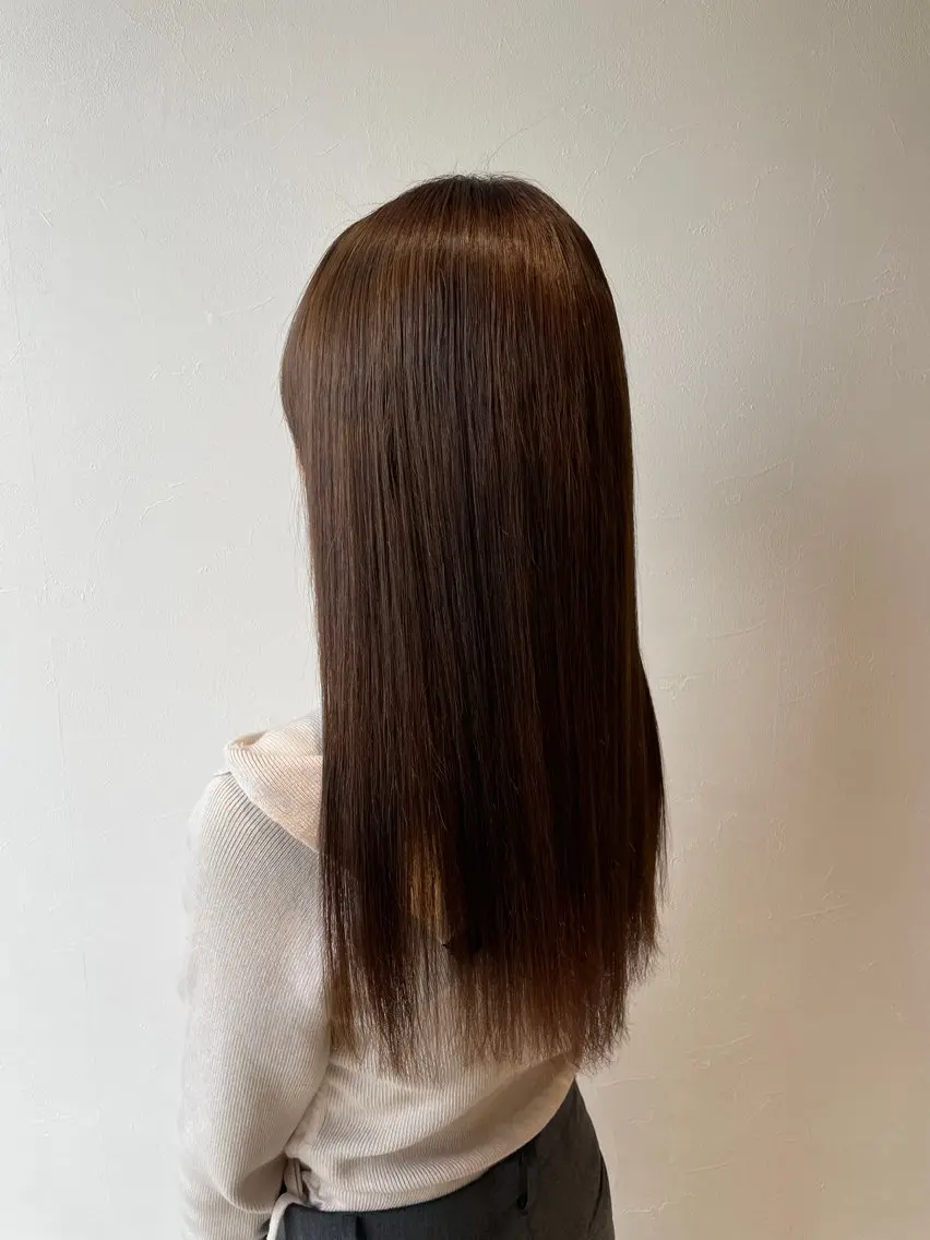 ロング カット 縮毛矯正 トリートメント 吉原 愛美のヘアスタイル