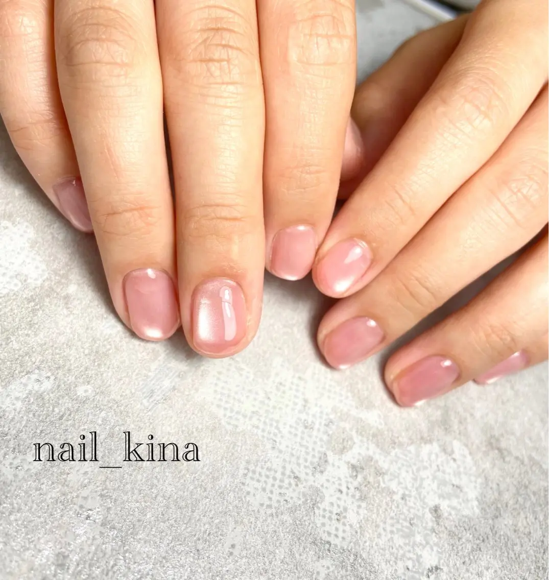 ネイル マグネットネイル マグネットワンカラー ワンカラーネイル nail_ kinaのネイルデザイン
