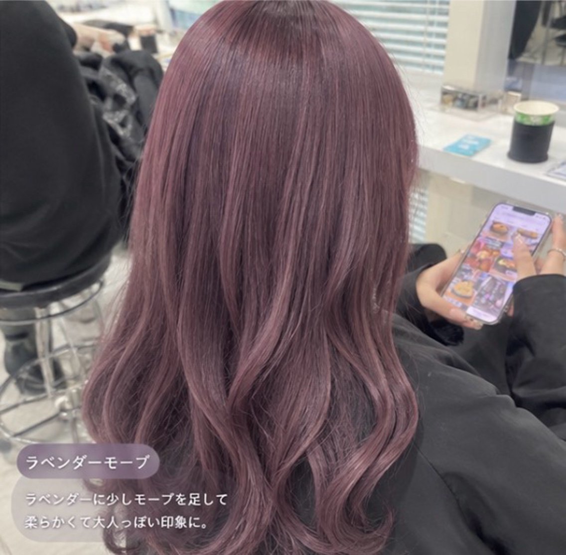 セミロング matsuri モテ艶ラベンダー❤︎のヘアスタイル