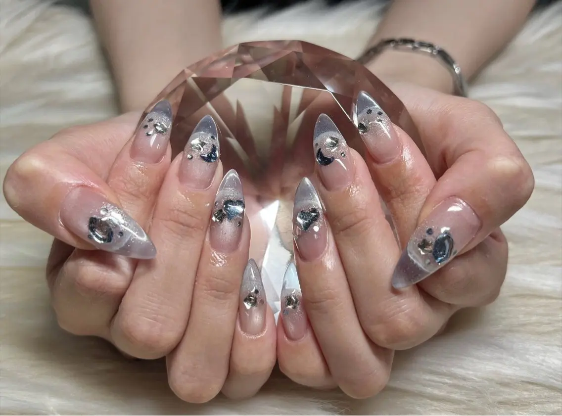 ネイル フラッシュネイル ジェルネイル グラデーション 韓国ネイル マグネットネイル ハンドネイル Nail&eye Belire 新宿のネイルデザイン