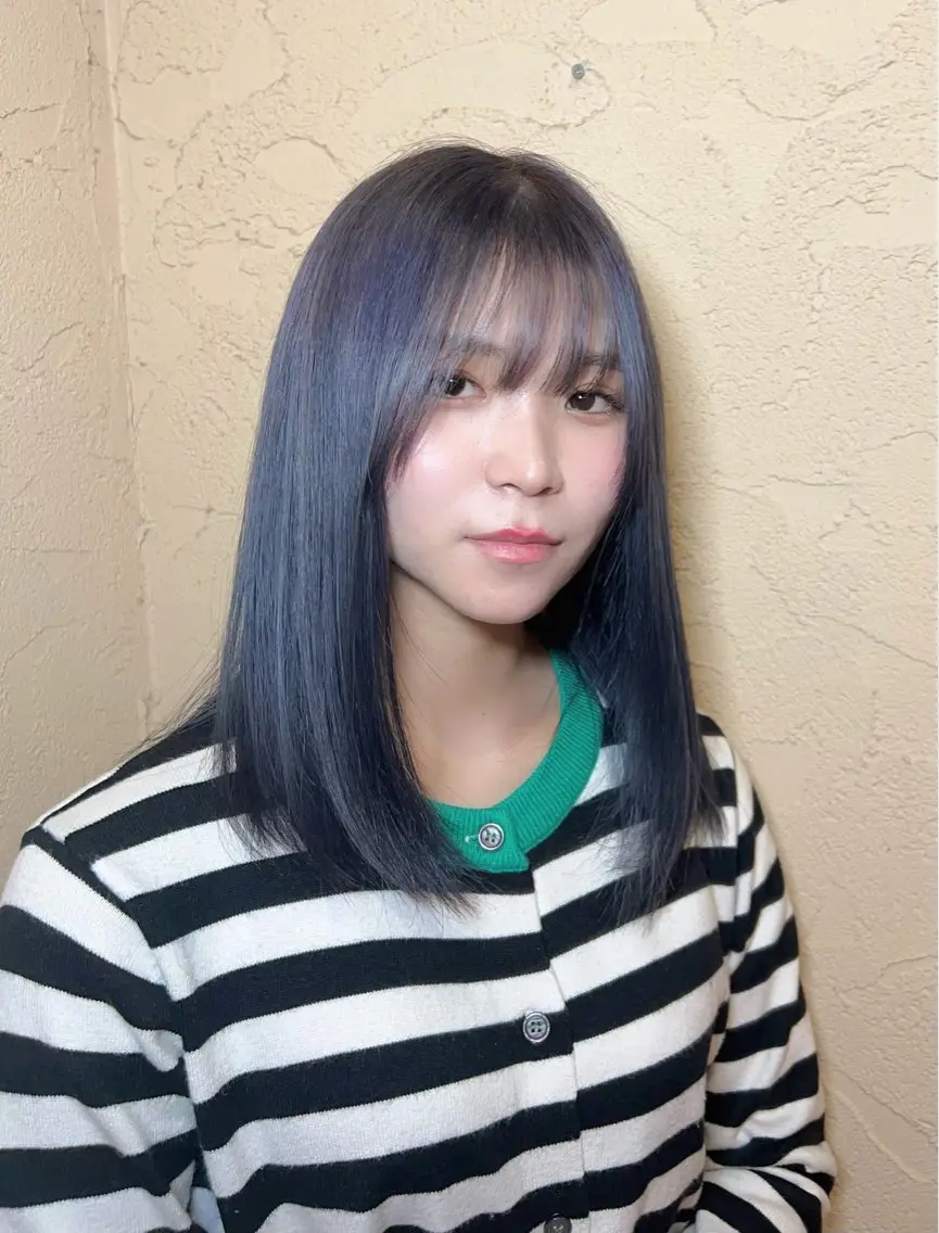 ミディアム カラー ヘアカラー 原田 新平／天神のヘアスタイル