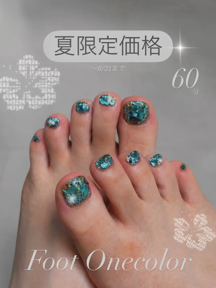 ネイル フットネイル Looogネイリスト 織戸のネイルデザイン