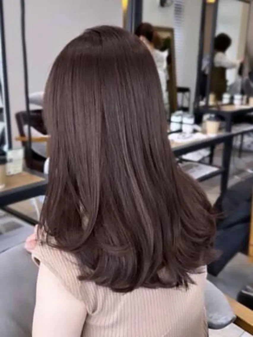 セミロング カラー 高橋 廉人のヘアスタイル
