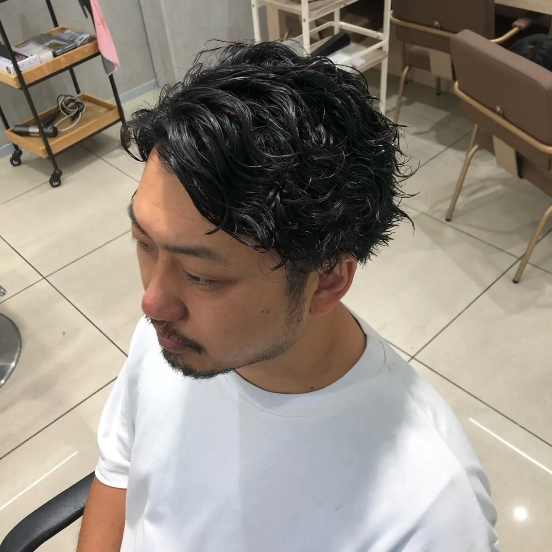 パーマ メンズ 【持ちが良い!メンズ パーマ】田中颯汰のヘアスタイル