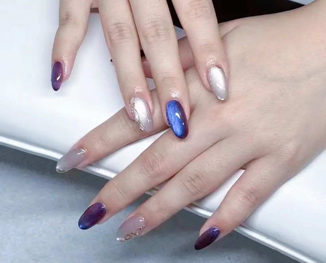 ネイル スカルプネイル シンプルネイル Lu nailsalonのネイルデザイン
