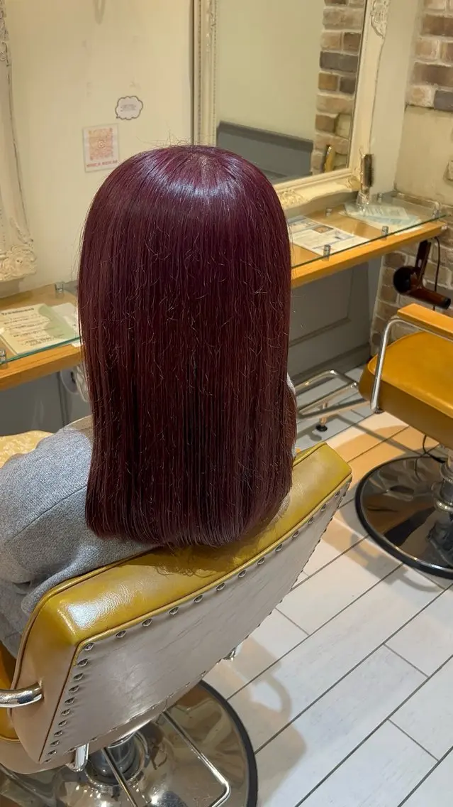 カラー ピンクカラー バイオレットカラー バイオレットピンク みか ✩⡱のヘアスタイル