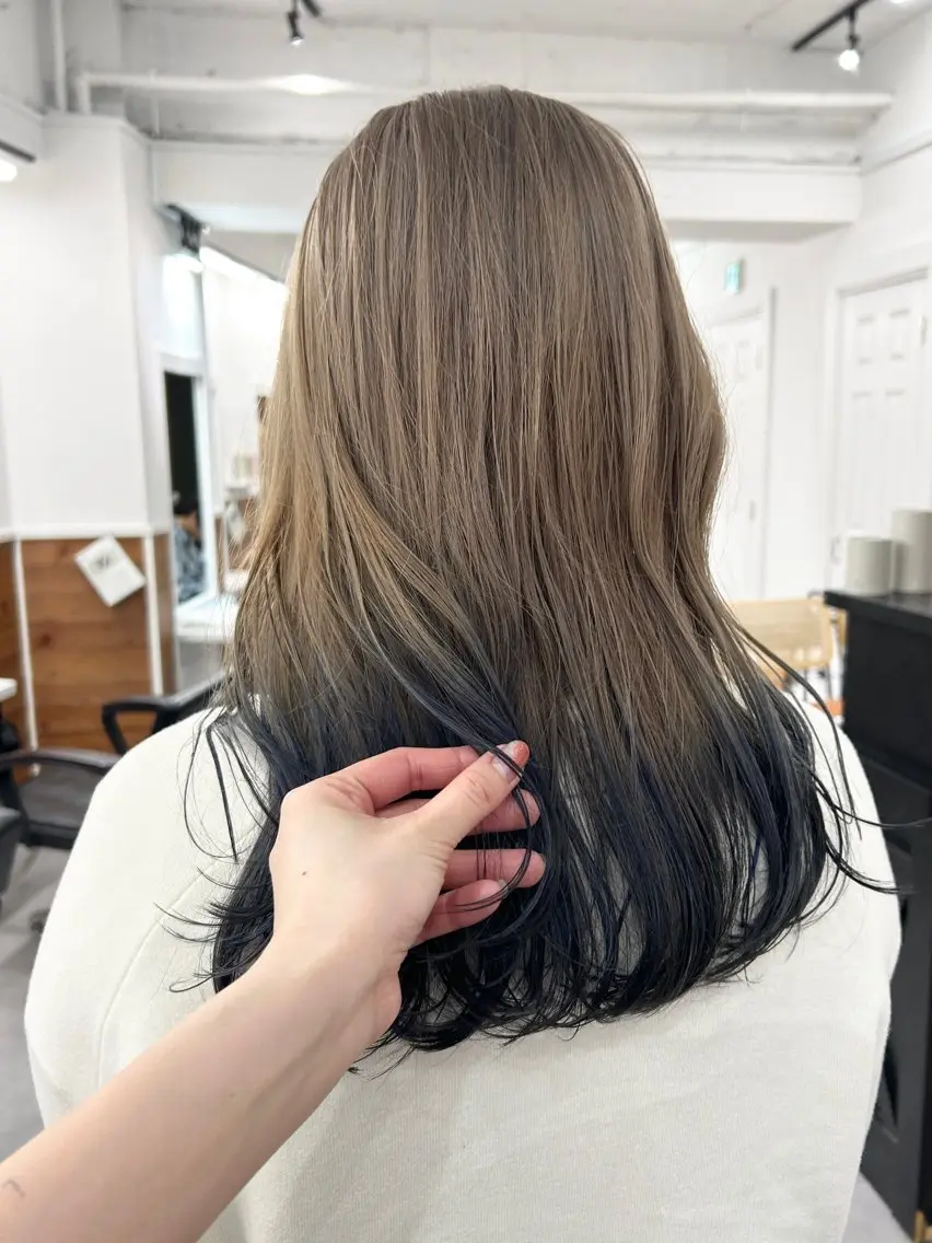ロング カラー カット ヘアカラー トリートメント レイヤーボブ/ 艶カラー/サナ🌼のヘアスタイル
