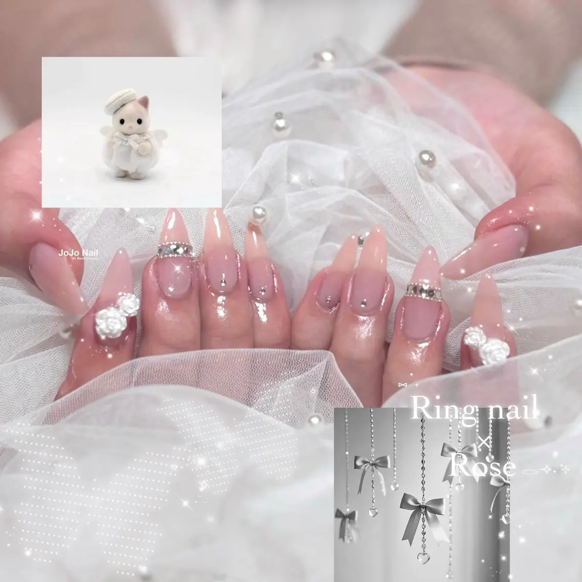 【𓂋⟢˖ ࣪⊹5月限定】💌10本長さだし+持込デザイン 90min (オフ込)時間内パーツつけ放題🌙.*·̩͙の写真