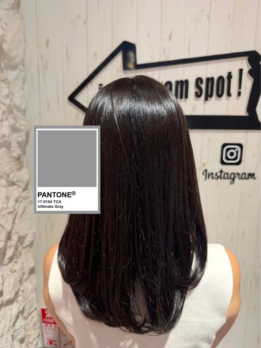カラー アッシュ 透明感カラー グレージュ Agu.hair ミサキのヘアスタイル