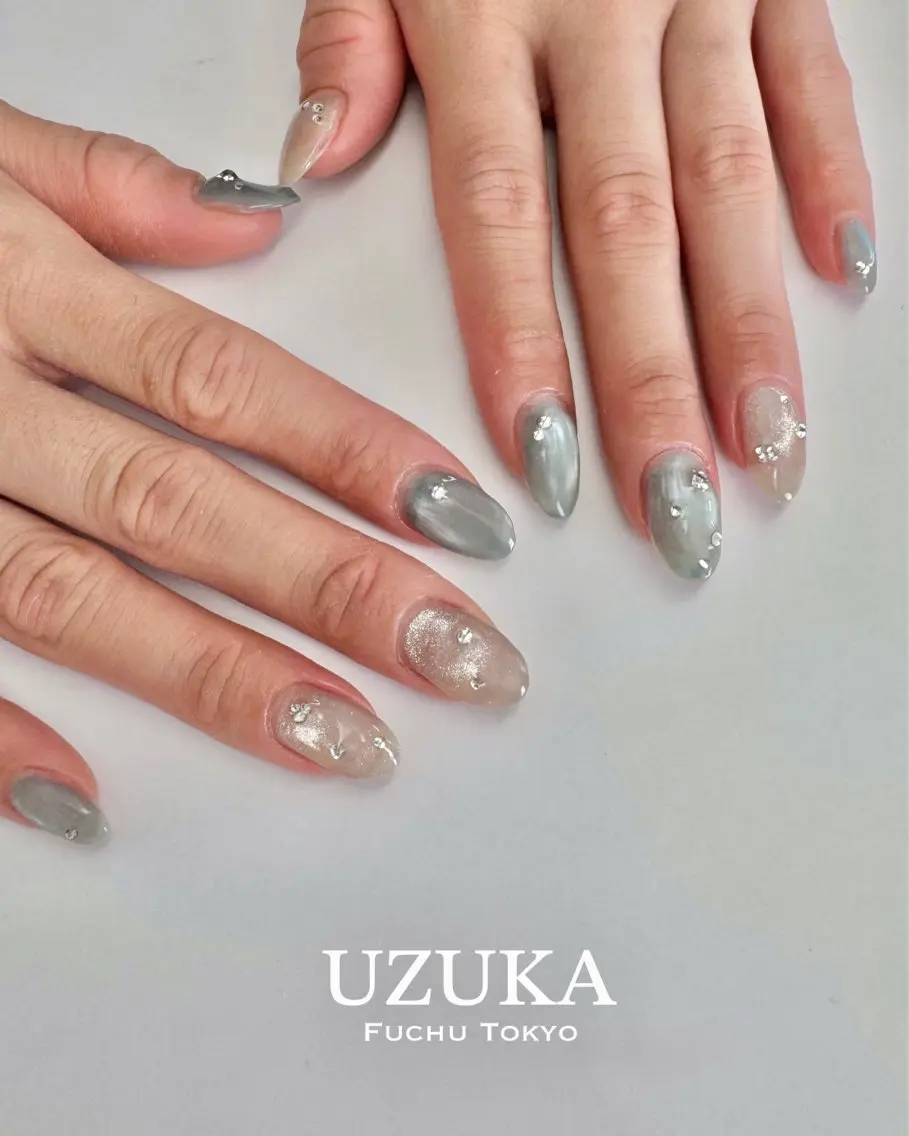 ネイル キラキラネイル マグネットネイル 【 enn 】 Uzuka Yukaのネイルデザイン