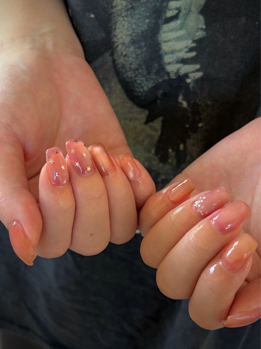 ネイル アートネイル ジェルネイル キラキラネイル マグネットネイル ニュアンスネイル ハンドネイル tamu nail 金町のネイルデザイン