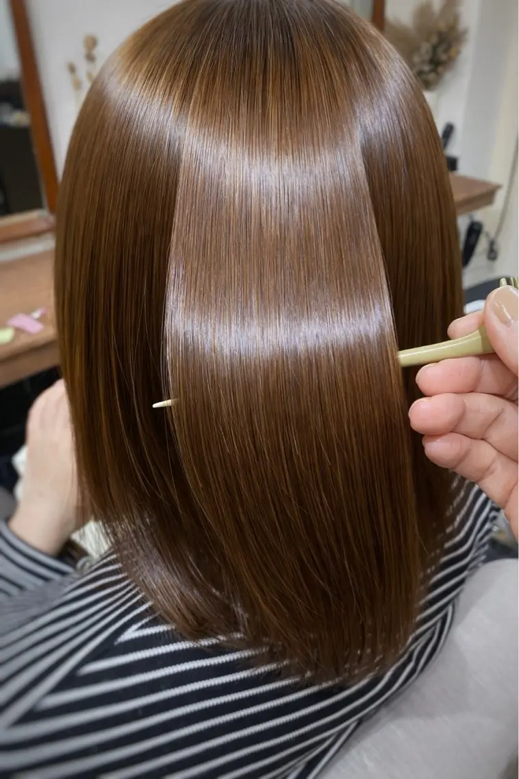 ミディアム 縮毛矯正 Ruri hair magomusumeのヘアスタイル