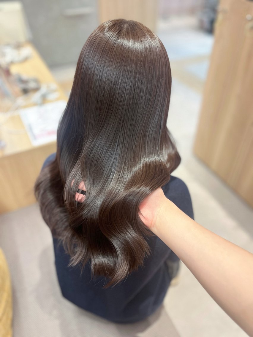 ロング カラー グレージュ ヘアカラー まろみ暖色 / merc.夏希のヘアスタイル
