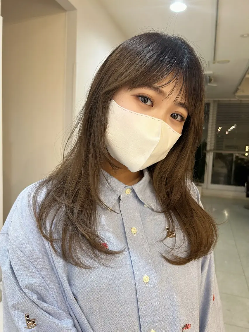 セミロング 顔周りカット レイヤーカット nina🤎/ 似合わせカットのヘアスタイル