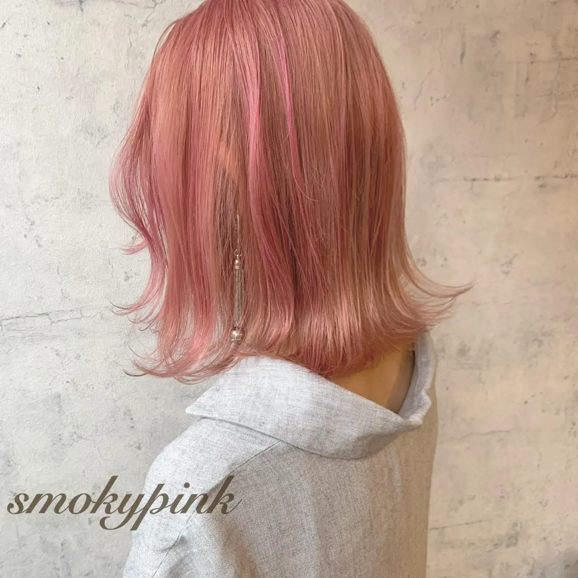 ミディアム カラー ダブルカラー ピンクカラー 池田 真由美のヘアスタイル