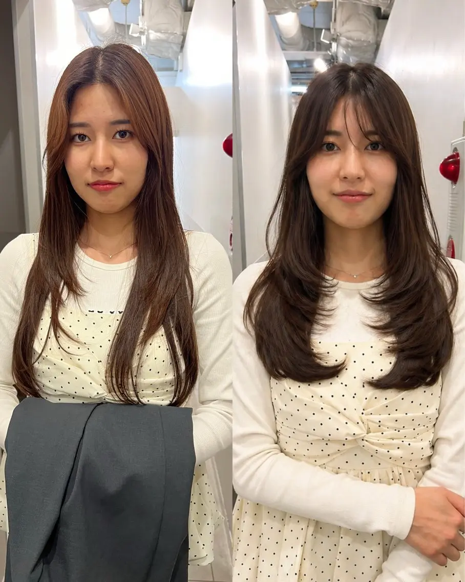 セミロング レイヤーカット 峠 祐樹のヘアスタイル