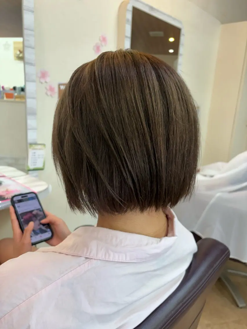 ショート ヘアカラー トリートメント 桜井 陸のヘアスタイル