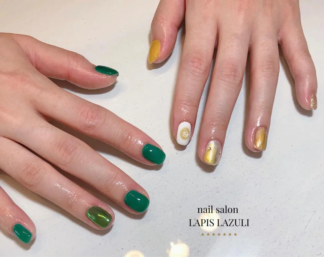 ネイル ジェルネイル マットネイル ミラーネイル ニュアンスネイル オフィスネイル ハンドネイル nail salon ラピスラズリのネイルデザイン