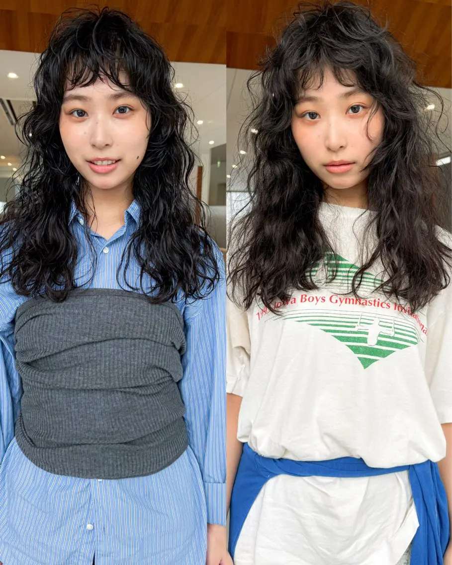 ロング パーマ ロング 必ず似合わせる美容師 名古屋LORENハダのヘアスタイル