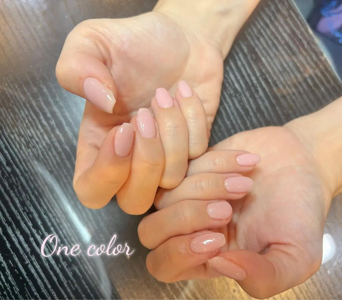 ネイル ワンカラーネイル ピンク ハンドネイル Wakana 🐥のネイルデザイン